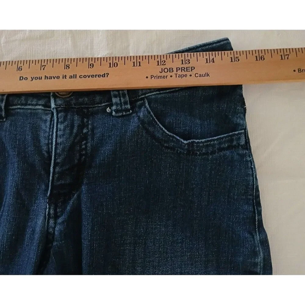 Women's Lee Slender Secret Lower on the Waist Blue Denim Jeans Size 8 MEDIUM